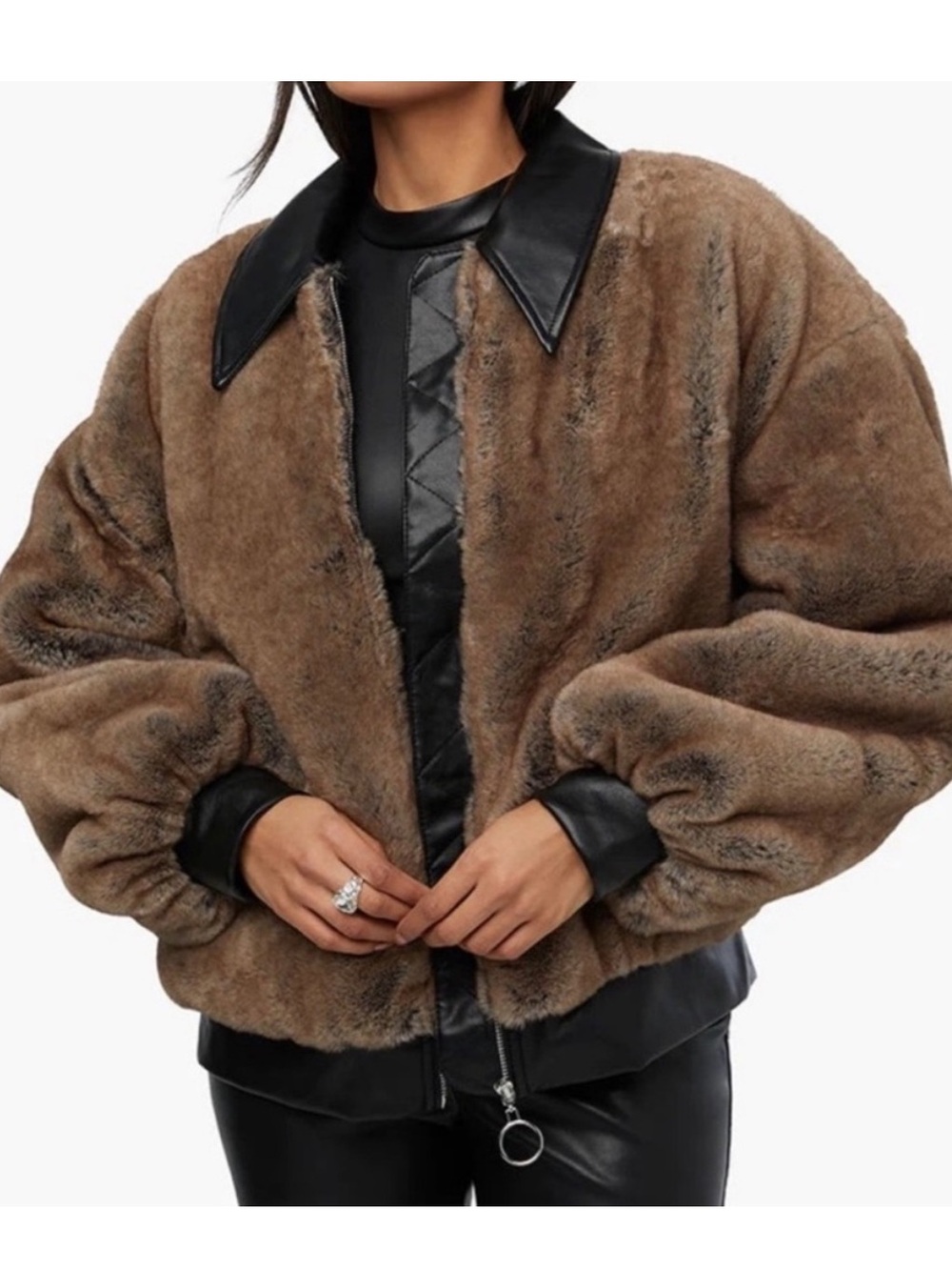 Faux Fur Bomber Jacket